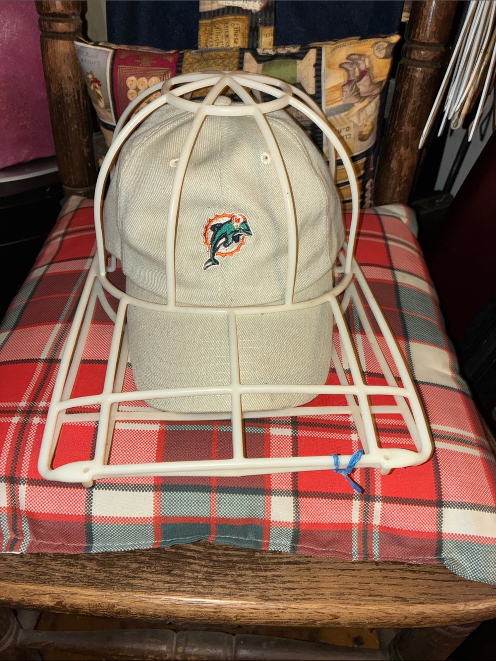 NFL Miami Dolphins Cream Adjustable Cap with Team Logo